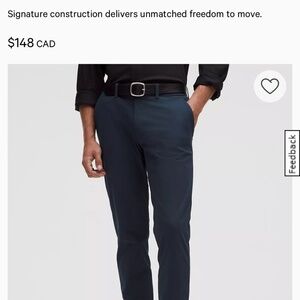 Lululemon ABC SlimFit Pant 37L - Size 36 - Navy